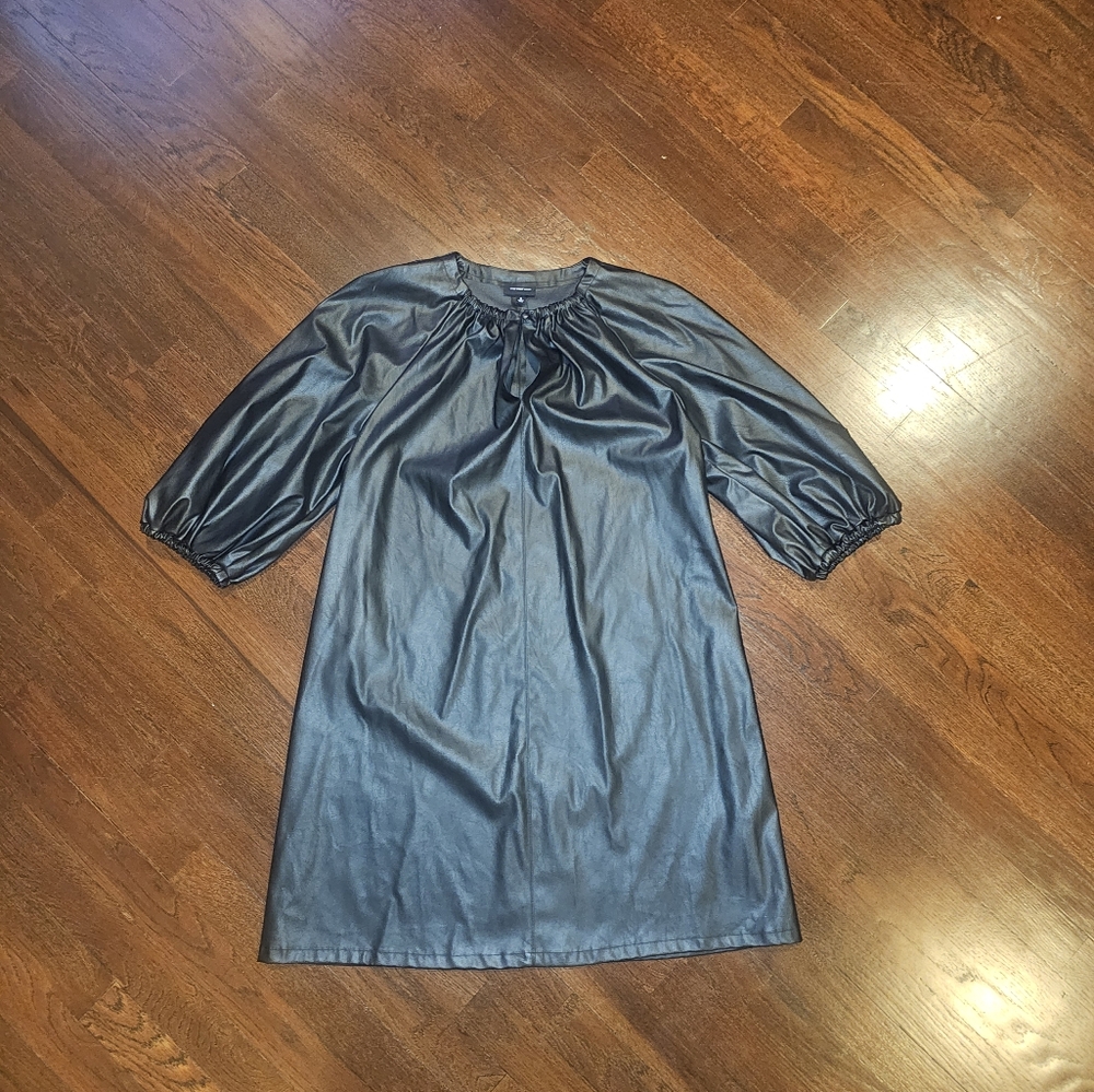 Faux Leather Dress